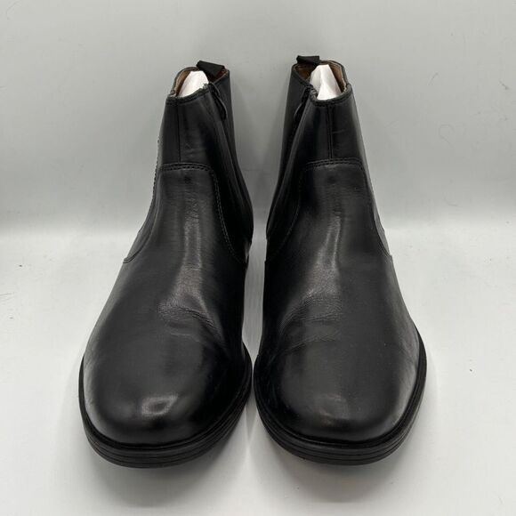 Clarks Men's Whiddon Zip Waterproof Black Leather Sz 14M - Picture 2 of 9